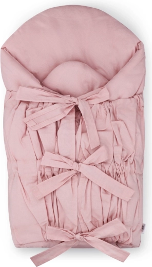 Petite&Mars snørelukket svøb Nurse med kokosindlæg dusty pink 75 × 75 cm