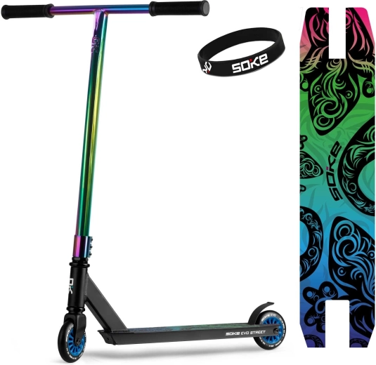 Freestyle-løbehjul Soke EVO street black rainbow
