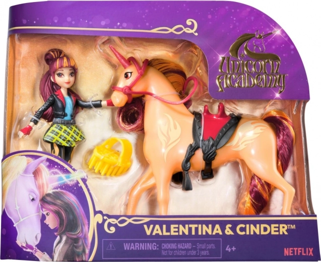 Unicorn Academy figurer Valentina og Cinder 11,5 cm
