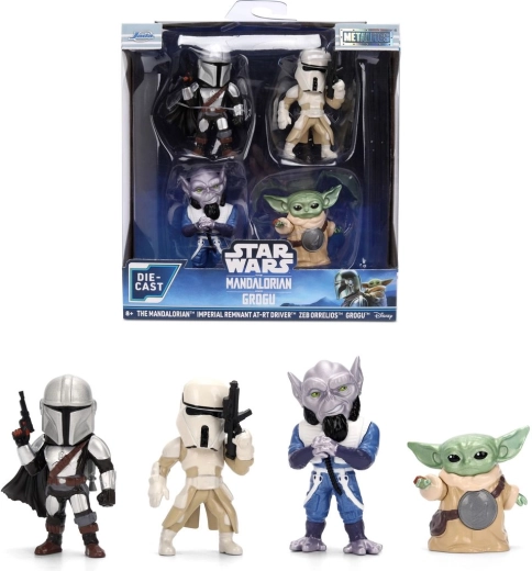 Jada Star Wars-metalfigurer The Mandalorian - 4 stk.
