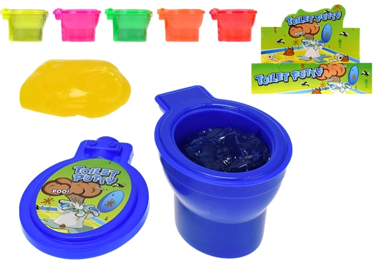 Professor Slime toilet med slim – neonfarver