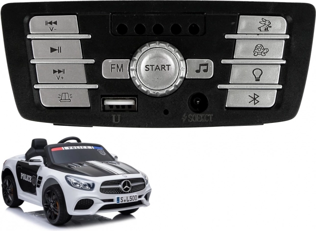 Musikpanel til batteribil Mercedes-AMG SL500 politi