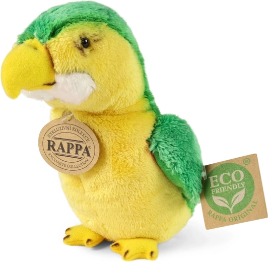 Plys papegøje grøn 15 cm eco‑friendly