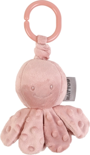 Nattou vibrerende blæksprutte på C-ring Lapidou dusty pink 20 cm
