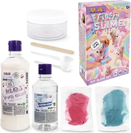 Tuban kreativt sanselegetøjssæt Fluffy slime XL