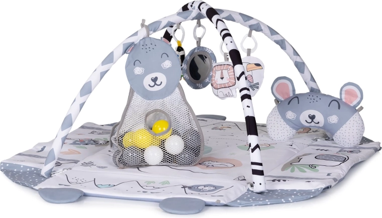 CHIPOLINO aktivitetsmåtte med bolde 2i1 Fun zone grå
