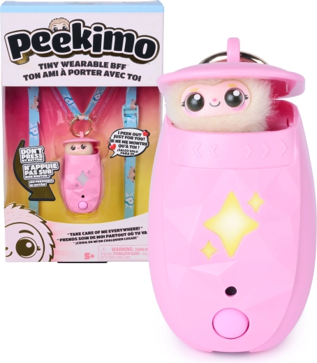 Spin Master Peekimo lyserød interaktiv elektronisk kæledyr og vedhæng - 1 stk.