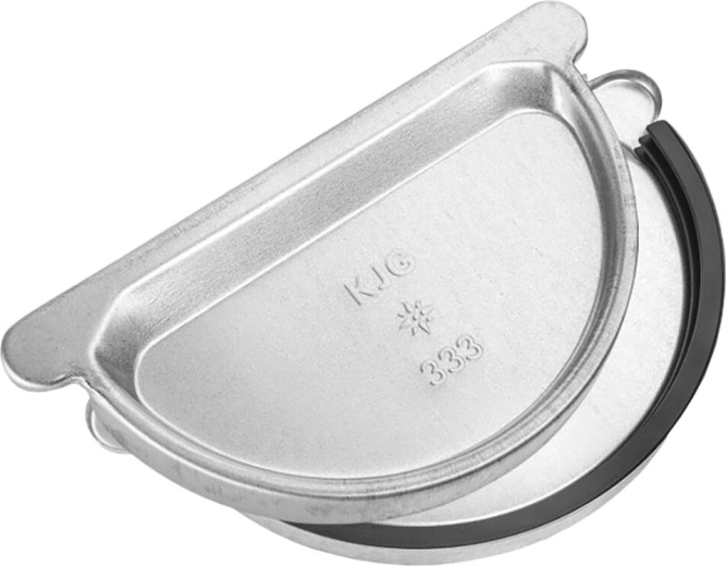 Endestykke til tagrende 330 mm med gummitætning, galvaniseret