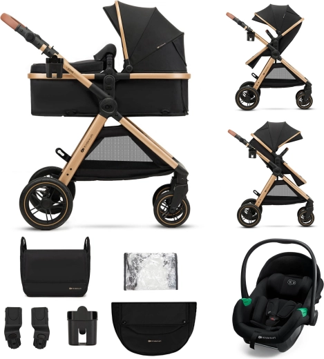 Kinderkraft kombineret barnevogn 3-i-1 Esme Pro pure black