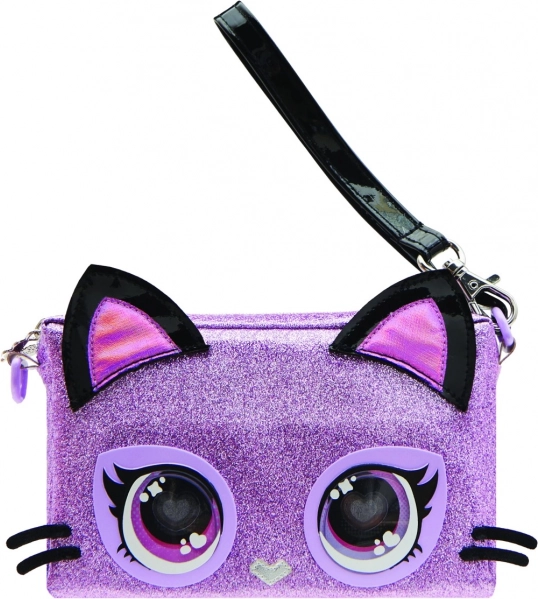 Interaktiv håndledstaske PURSE PETS Purdy Purrfect – lilla kat med LED-øjne