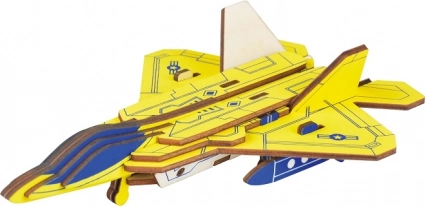 Woodcraft Træ 3D puslespil jagerfly F22 Raptor