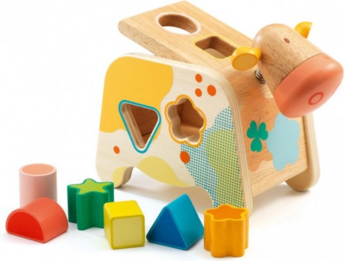 DJECO Indsætningslegetøj Ko