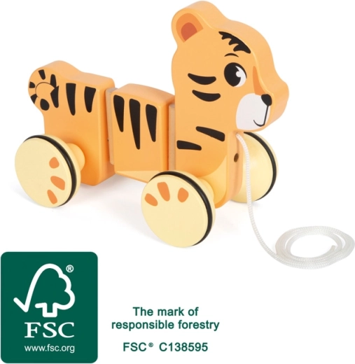 Trækkedyr i træ tiger small foot