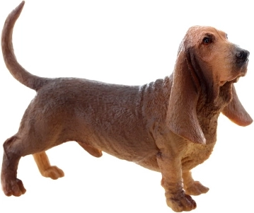 Plastfigur af basset