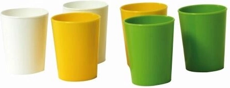 Plastikshotglas 40 ml, farvemix (6 stk)