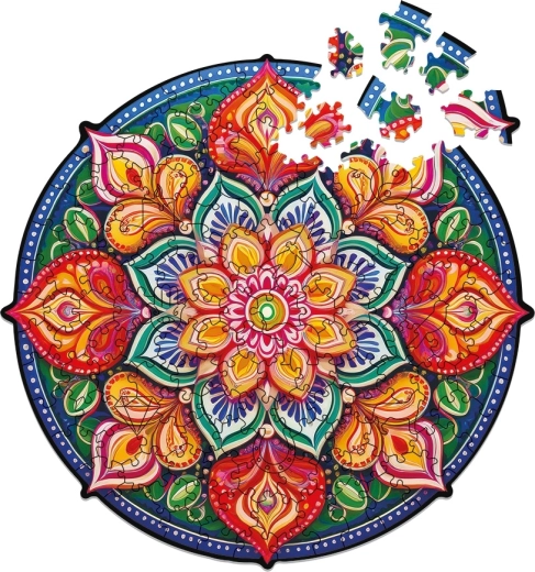 Cirkulær mandala med en diameter på 24 cm