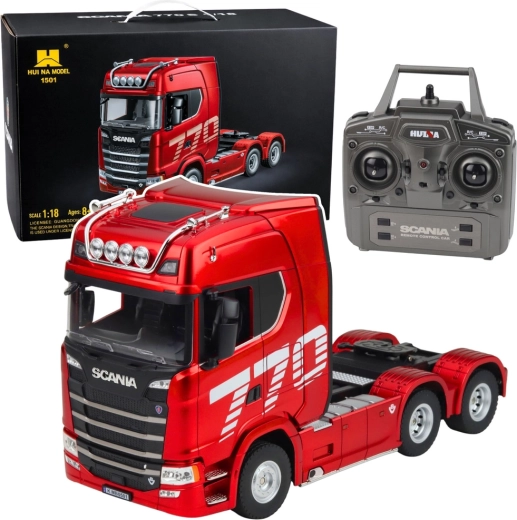 Racertrækker SCANIA RC Huina 1:18 – rød