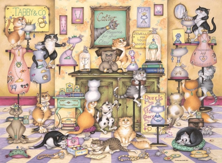 Ravensburger puslespil Legesyge katte 500 brikker