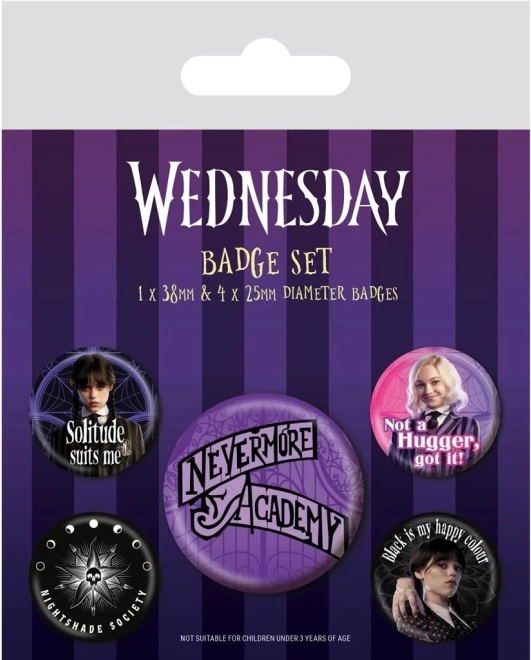 Sæt af badges Wednesday