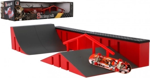 Mini skatepark med fingerboard plastiksæt
