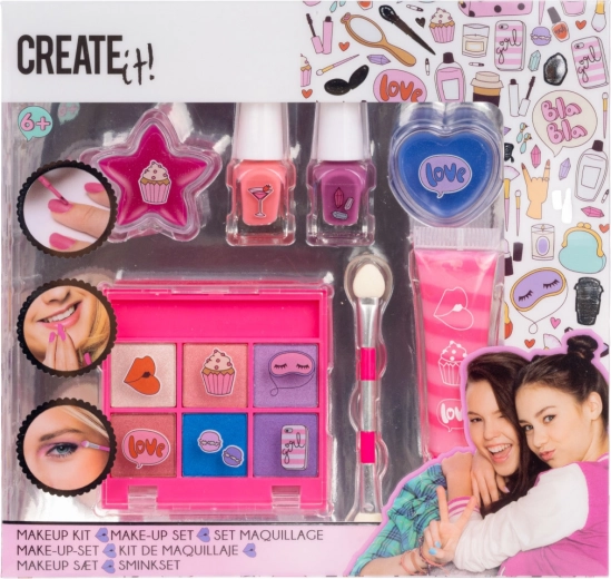 Børne makeupsæt pink‑lilla