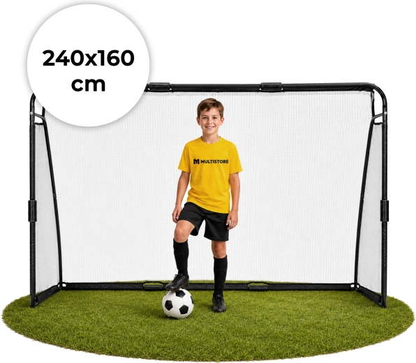 Fodboldmål med net Movepro 240 × 160 × 80 cm
