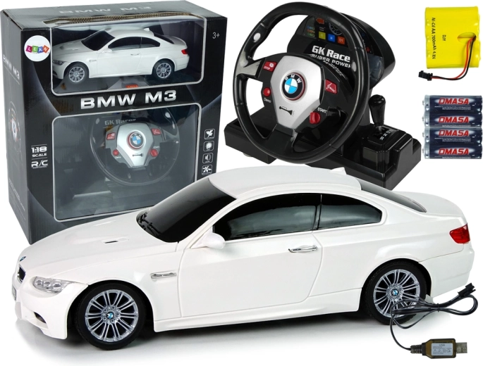 Fjernstyret racerbil BMW M3 med rat