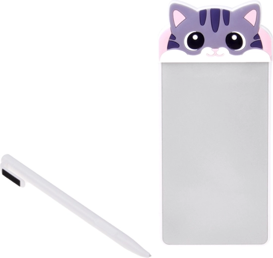 Sødt kattedesign og stylus altid lige ved hånden