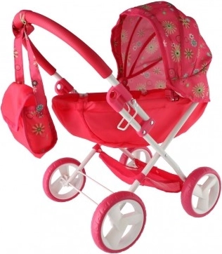 Dyb pink dukkevogn