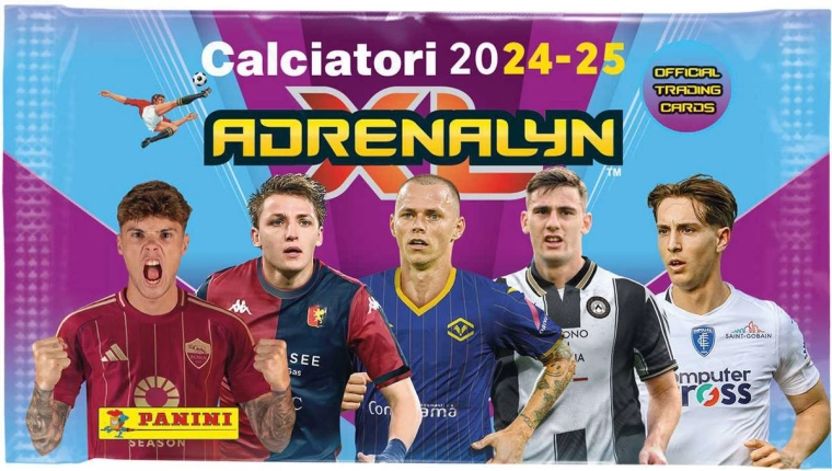Panini FIFA 365 2024/2025 Serie A Adrenalyn XL samlekort – booster med 6 kort