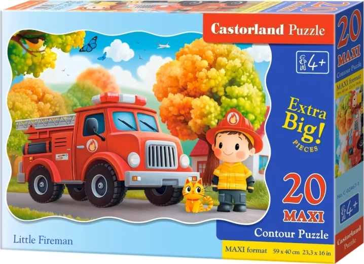 Puslespil lille brandmand MAXI 20 brikker CASTORLAND