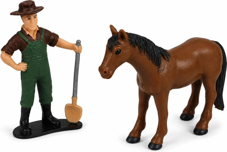 Landmandsfigur og hest med i pakken