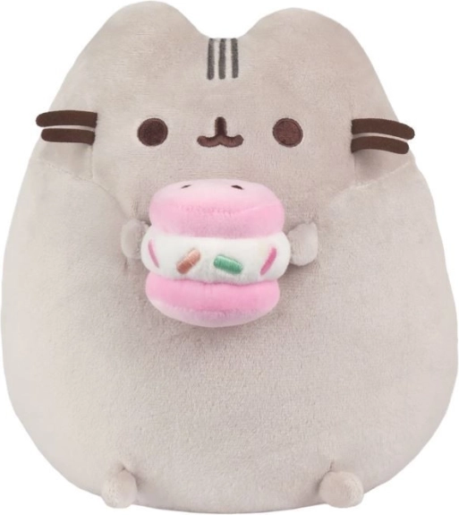 plysset kat Pusheen med makron 24 cm