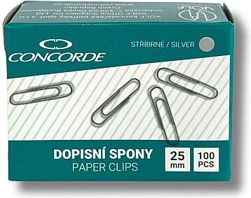 Papirclips 25 mm, 100 stk.