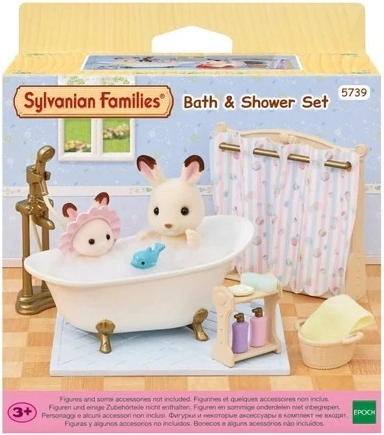 Sylvanian Families badeværelsessæt med badekar og bruser
