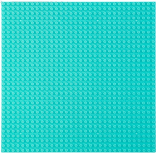 Byggeplade til klodser lyseblå 40x40 cm