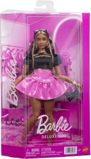 Barbie Deluxe Style-model i sort top og lyserød nederdel