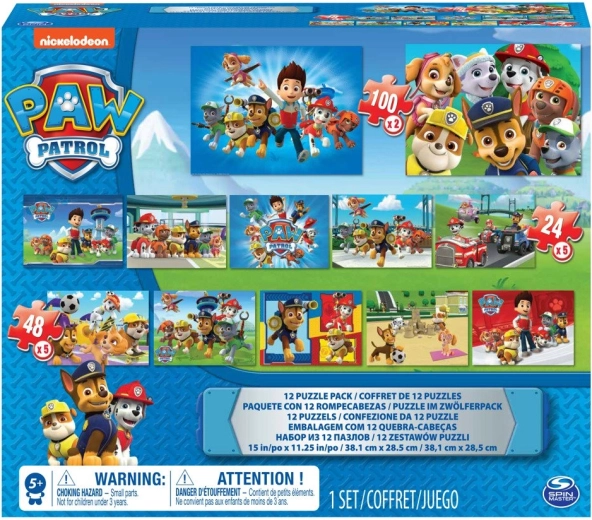 Paw Patrol store puslespil - 12 stk.