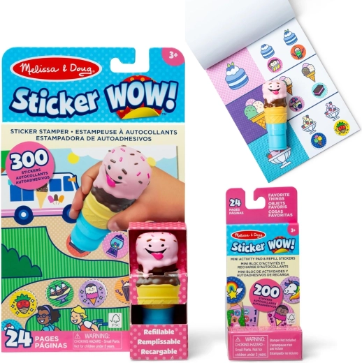 Kreativt stickersæt Sticker Wow-is i vaffel Melissa & Doug
