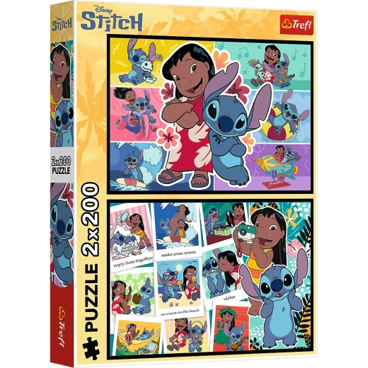 Puslespil 2x200 Glade Stitch Liv - Disney Lilo og Stitch