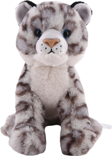 Plysbjerg sneleopard – siddende 22 cm