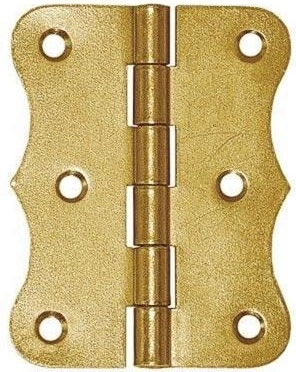 Dekorativt hængsel med led, gulforzinket