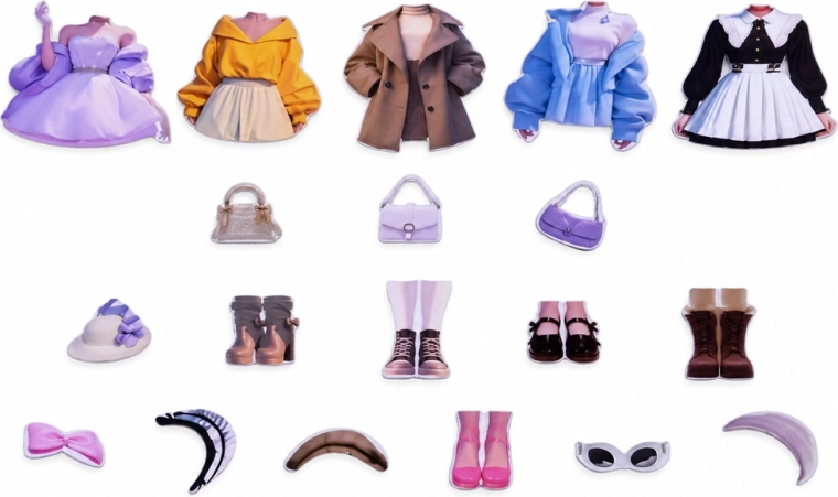 Mange moderigtige accessories