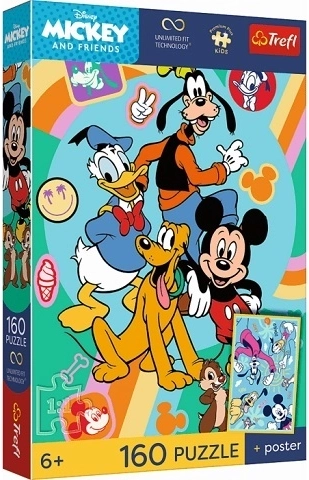 Trefl Premium Plus Kids puslespil Mickey Mouse – Muse-time 160 brikker