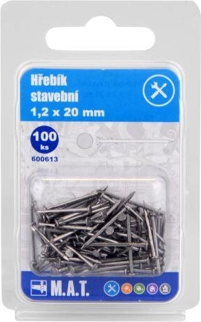 Byggesøm 20 × 1,2 mm, 100 stk