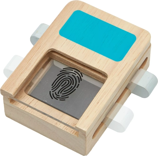 Fingeraftryksscanner til leg som ægte efterforskning