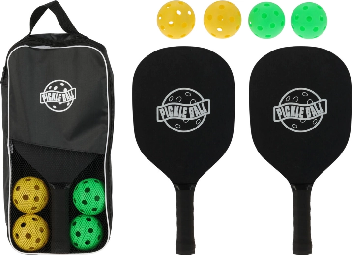 Pickleball-sæt – 2 ketchere og 4 bolde