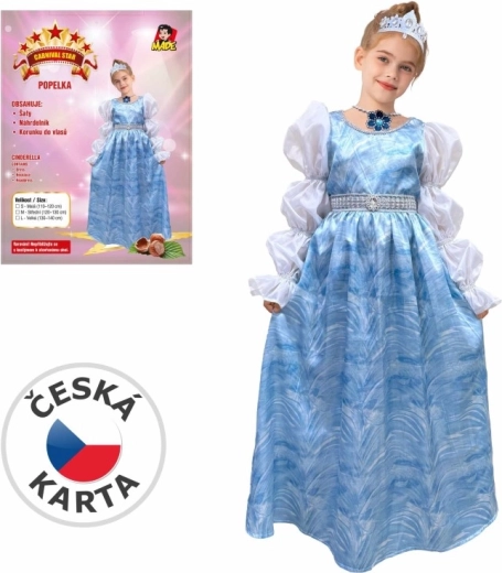 Karnevalkjole Askepot til børn 130–140 cm