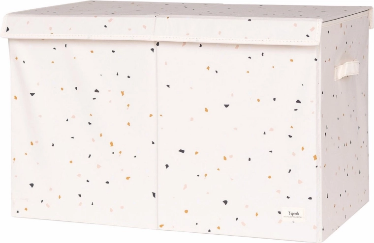 3 Sprouts legetøjskiste recycled terrazzo/cream