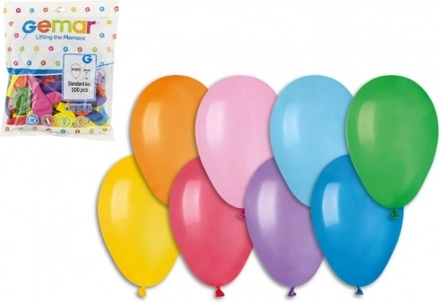 Oppustelige balloner 19 cm, 100 stk - Karneval